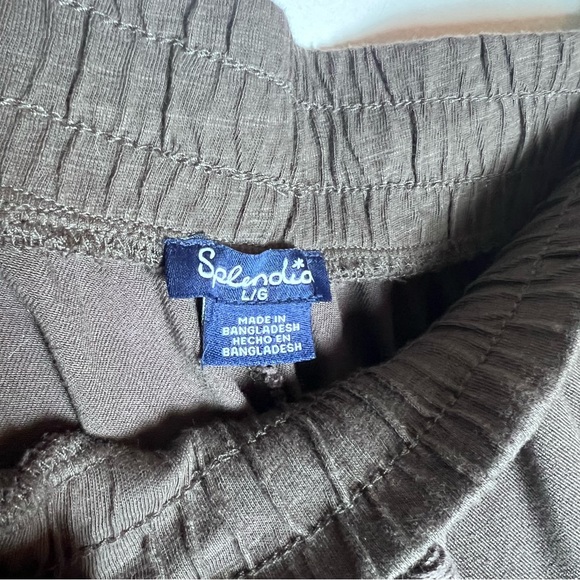 Splendid Cozy Women’s Joggers - Drawstring Carbon Brown Rayon Pants - Large - Picture 6 of 10